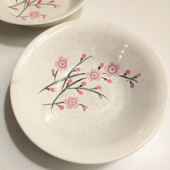 2x Sovereign Potter's Floral Pink Bowls - Picture 3 of 3